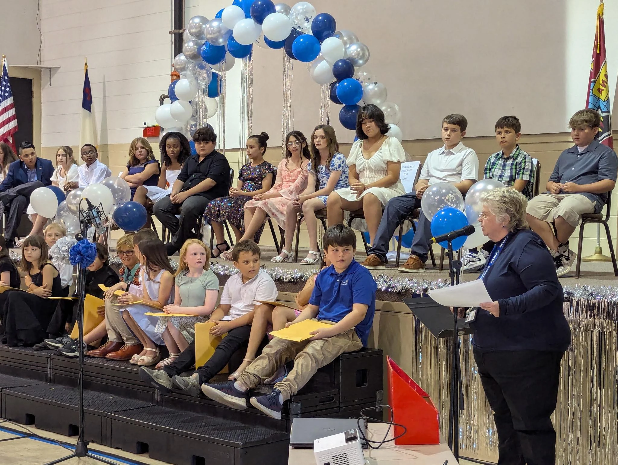 Genesis Prep students gathered for an awards ceremony