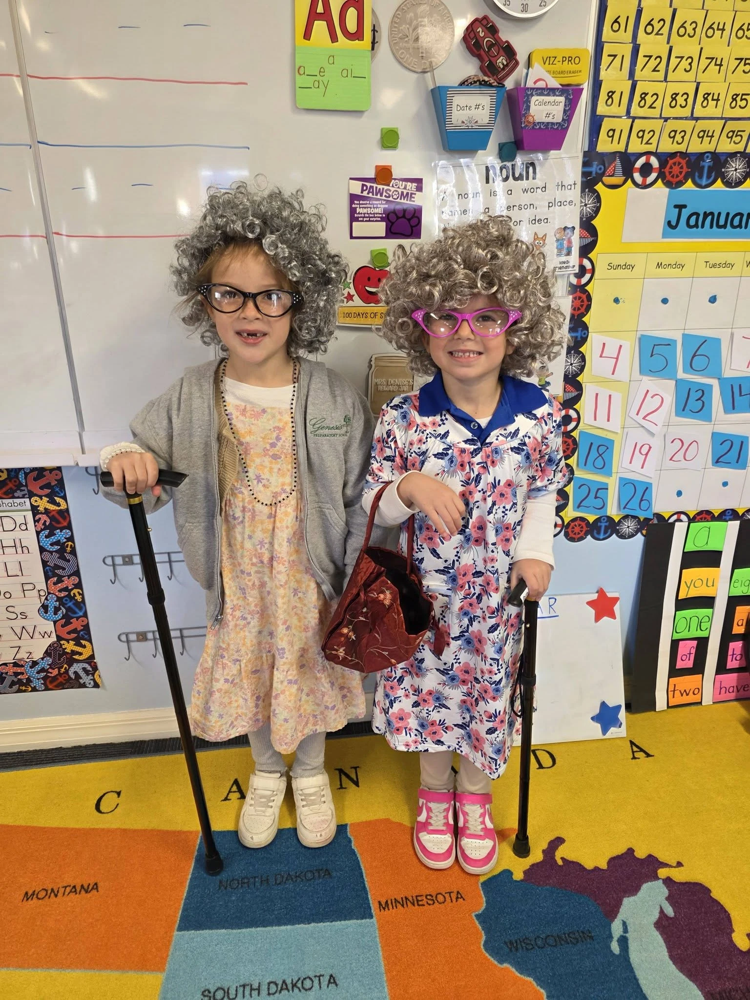 Genesis Prep students dressed up for 100 Days of School