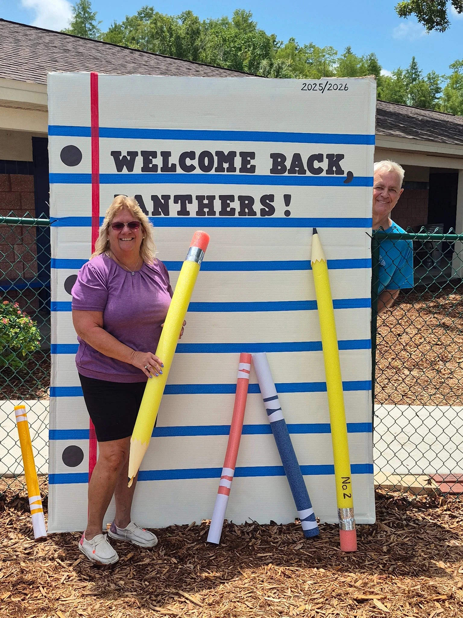 Welcome Back Panthers sign at Genesis Prep