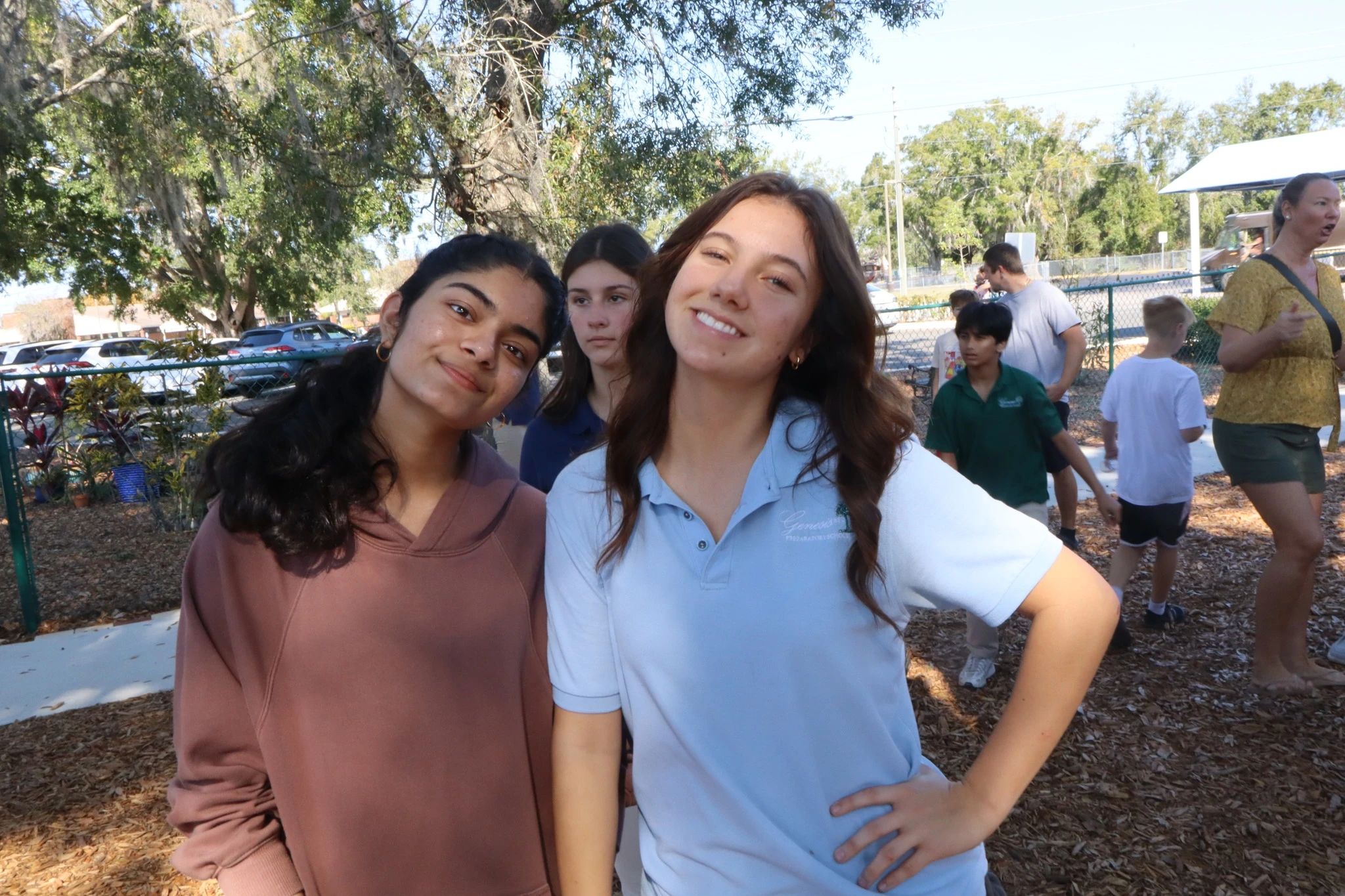 Genesis Middle School friends on campus